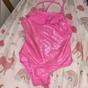 Pink mermaid toddler swimsuit size 4t